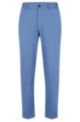 Relaxed-Fit Hose aus knitterfreiem Baumwoll-Mix, Hellblau