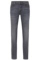 Slim-fit jeans van licht, grijs, comfortabel stretchdenim, Grijs