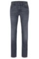 Graue Regular-Fit Jeans aus bequemem Stretch-Denim, Grau