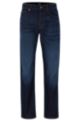 Dunkelblaue Jeans aus besonders softem bequemem Stretch-Denim, Dunkelblau
