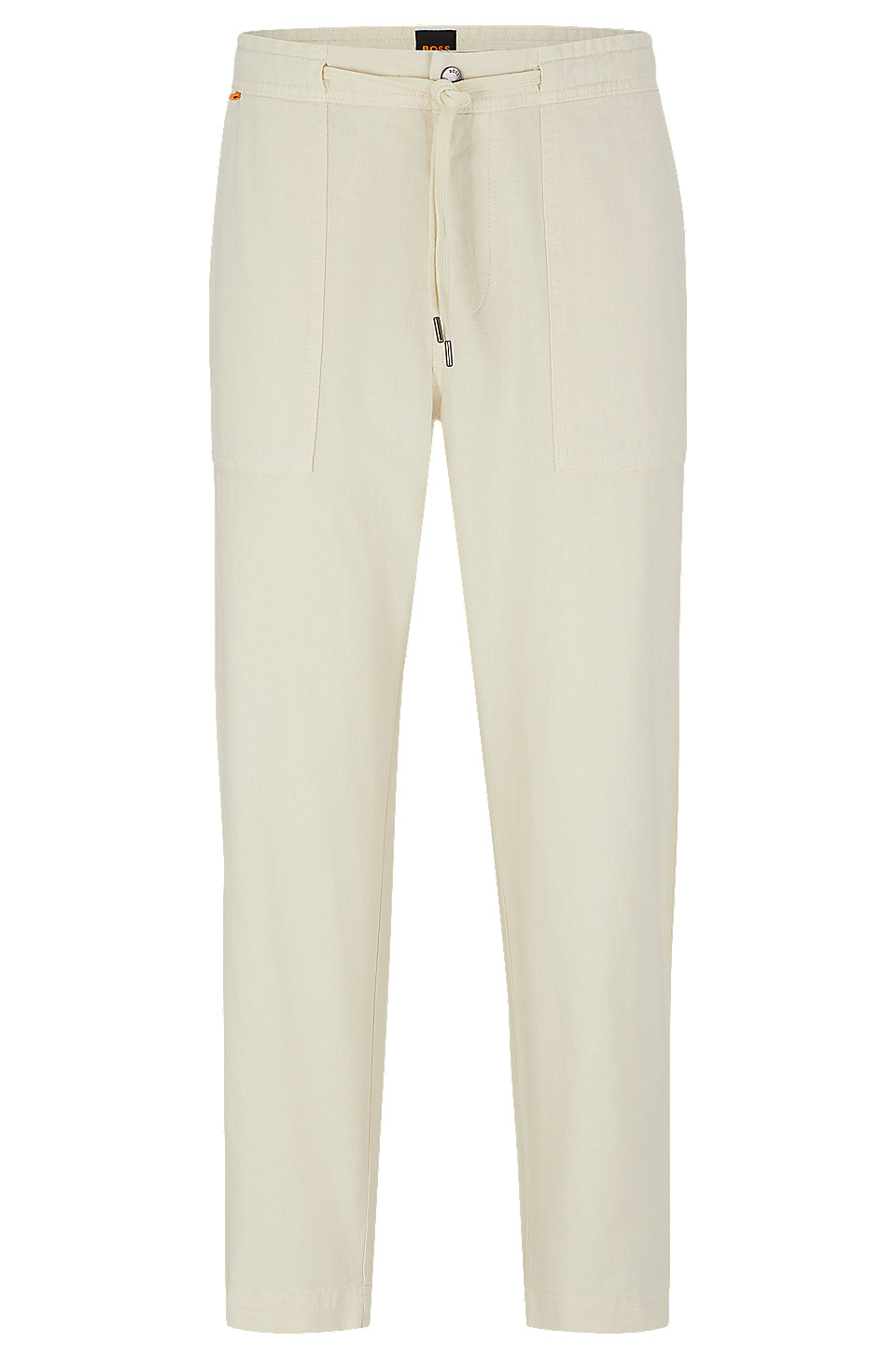 BOSS - Regular-fit trousers in linen and cotton