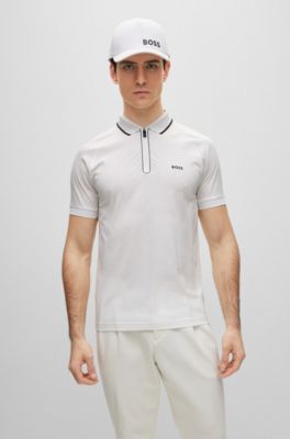 hugo boss zip up polo