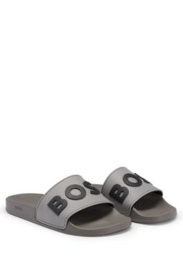 grey hugo boss sliders