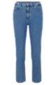 Relaxed-Fit Jeans aus Stretch-Denim mit hoher Bundhöhe, Blau