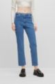 Vaqueros regular fit de de tiro medio en denim elástico azul, Azul
