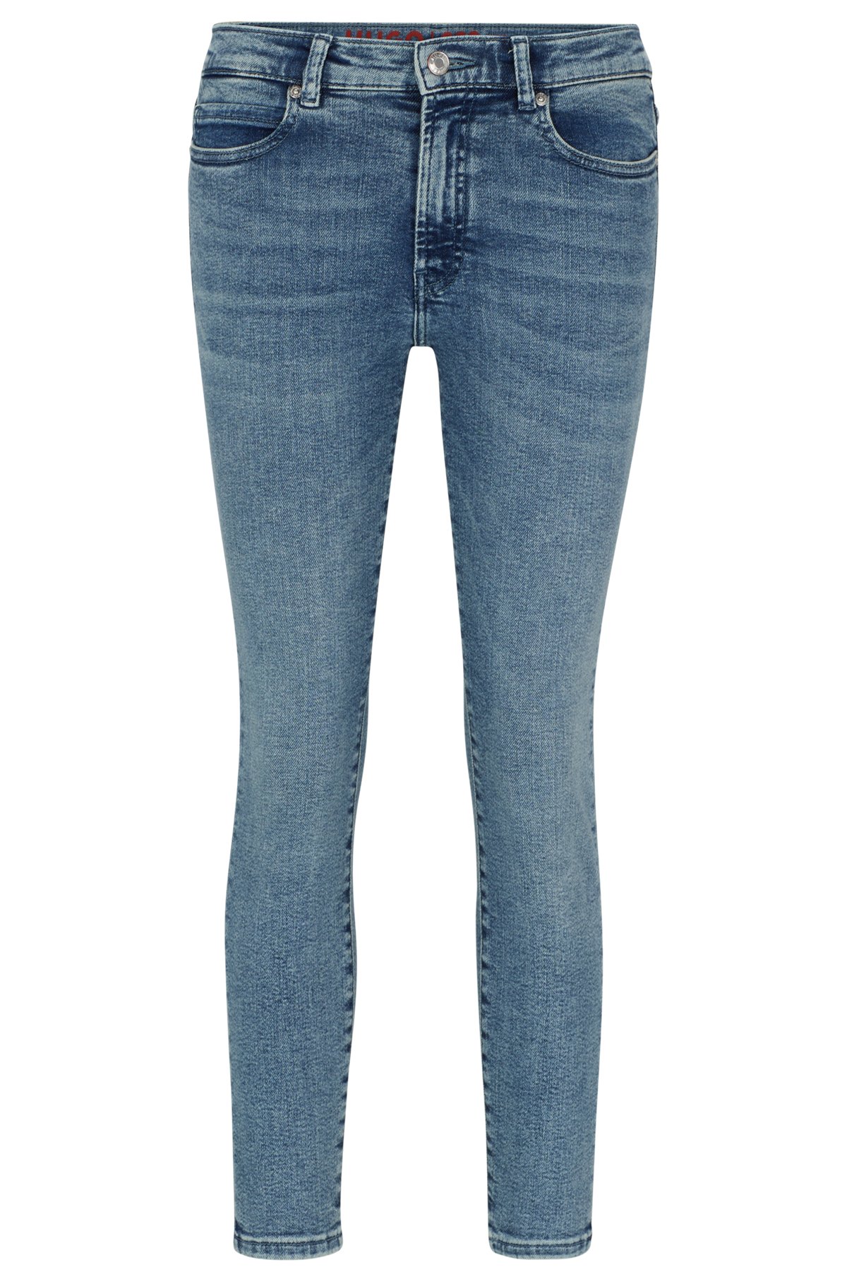 Skinny-fit jeans in summer-blue stretch denim, Blue