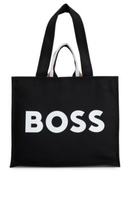 BOSS - ストラクチャードキャンバス トートバッグ ロゴディテール