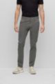 Slim-Fit Twill-Hose aus bedruckter Stretch-Baumwolle, Dunkelgrau