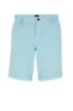 Slim-Fit Shorts aus Stretch-Baumwolle mit mittlerer Bundhöhe, Hellblau