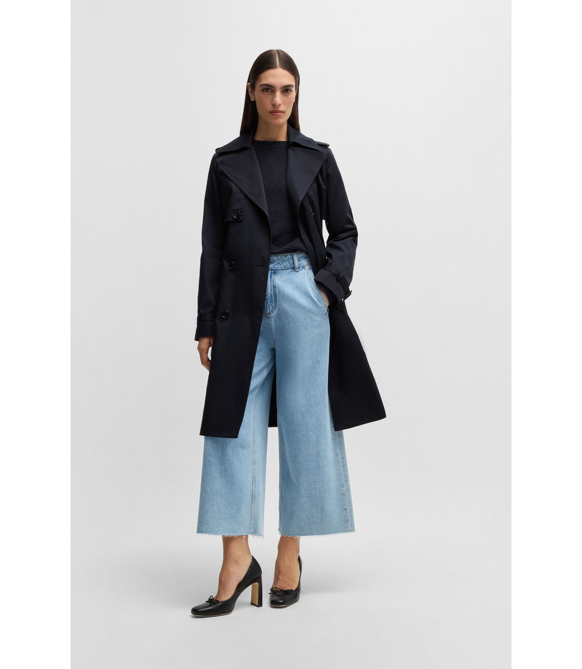 Mamy専用　HUGOBOSSブラックトレンチコートほぼ新品 国内発☆関税込【HUGO】トレンチコート MALUKS2341 (Hugo Boss