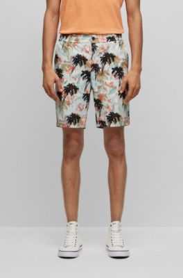 BOSS - ストレッチコットン レギュラーフィット ショートパンツ