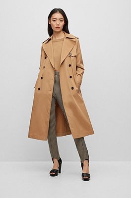 AUBREY | Short double breasted belted trench coat || AUBREY | Trench-coat  court à double boutonnage ceinturé