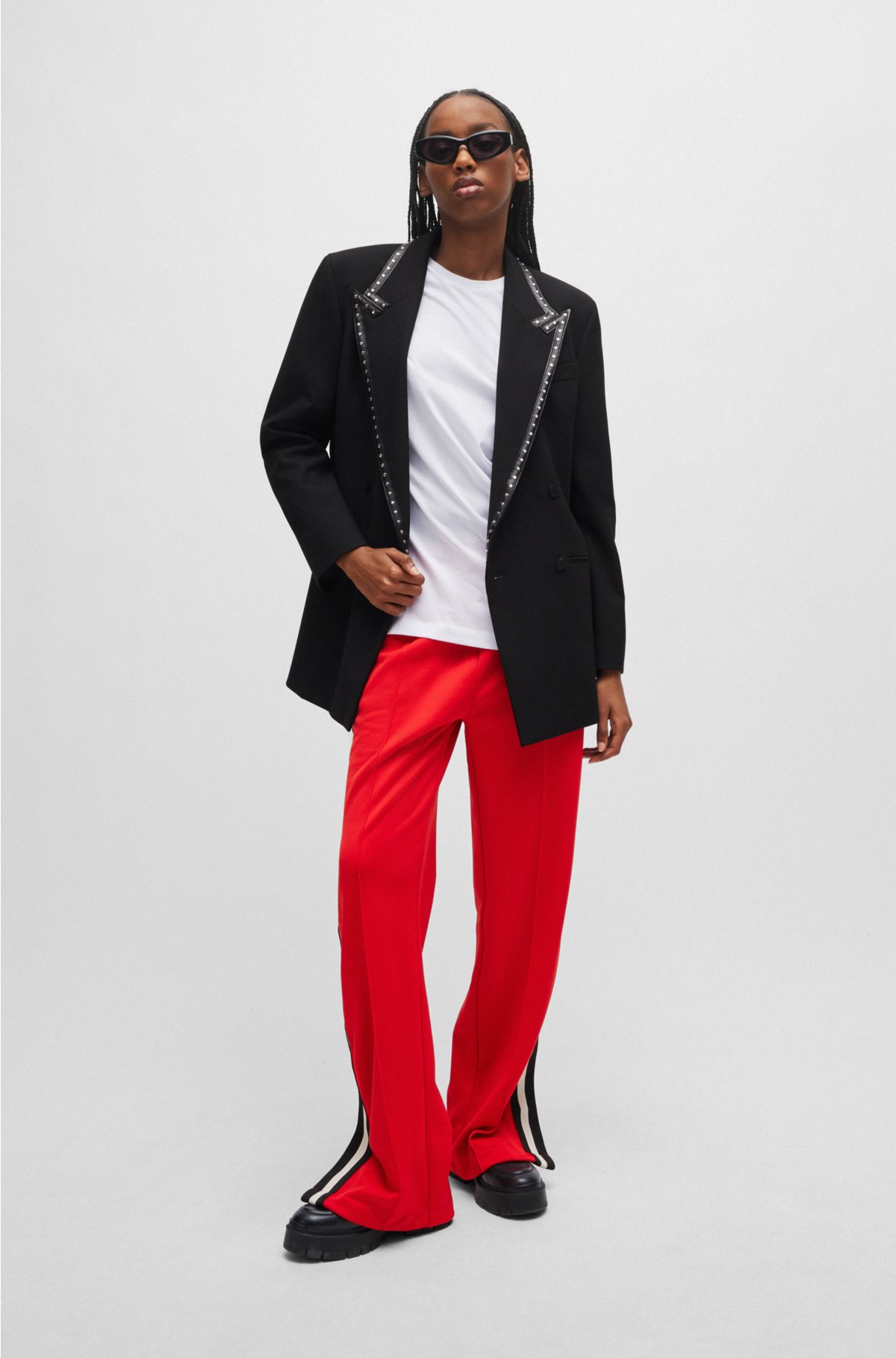   Essentials - Suéter para mujer (100% algodón), diseño de  cuello redondo, Negro, XS : Ropa, Zapatos y Joyería