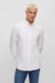 Regular-Fit Hemd aus Bio-Oxford-Baumwolle, Weiß