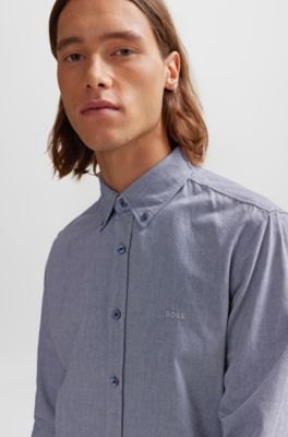 BOSS Regularfit shirt in organic Oxford cotton