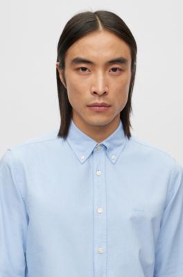 BOSS - Regular-fit shirt in organic Oxford cotton 