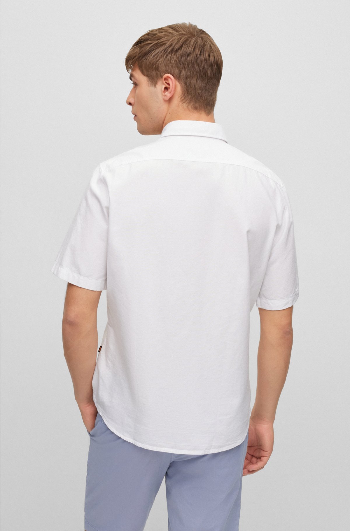 Regular-fit shirt in Oxford cotton, White