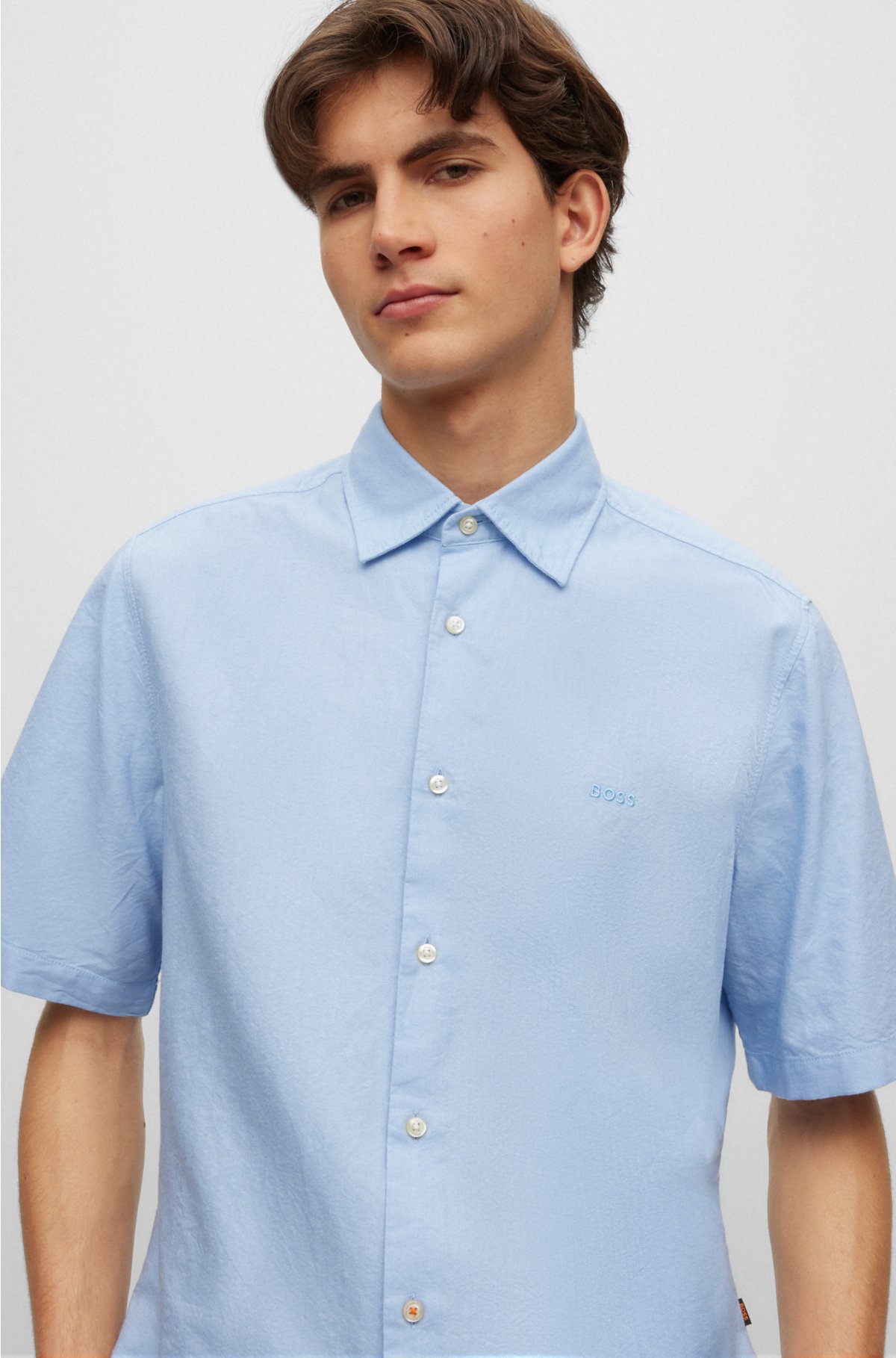 BOSS - Regular-fit shirt in Oxford cotton