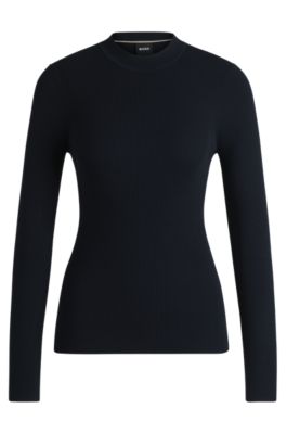 ニットセーター リブストラクチャー, ダークブルー