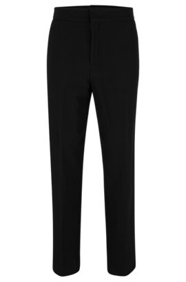 Hugo Boss Woolen Trousers black-white check pattern business style Fashion Trousers Woolen Trousers 
