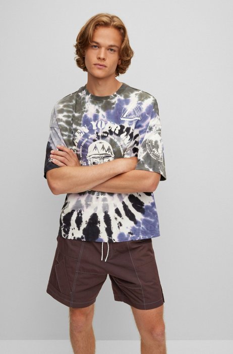 BOSS x PHIPPS organic-cotton relaxed-fit T-shirt , Patterned