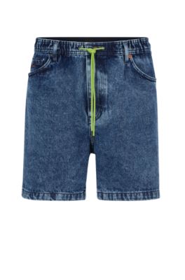 drawstring shorts denim