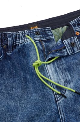 drawstring shorts denim
