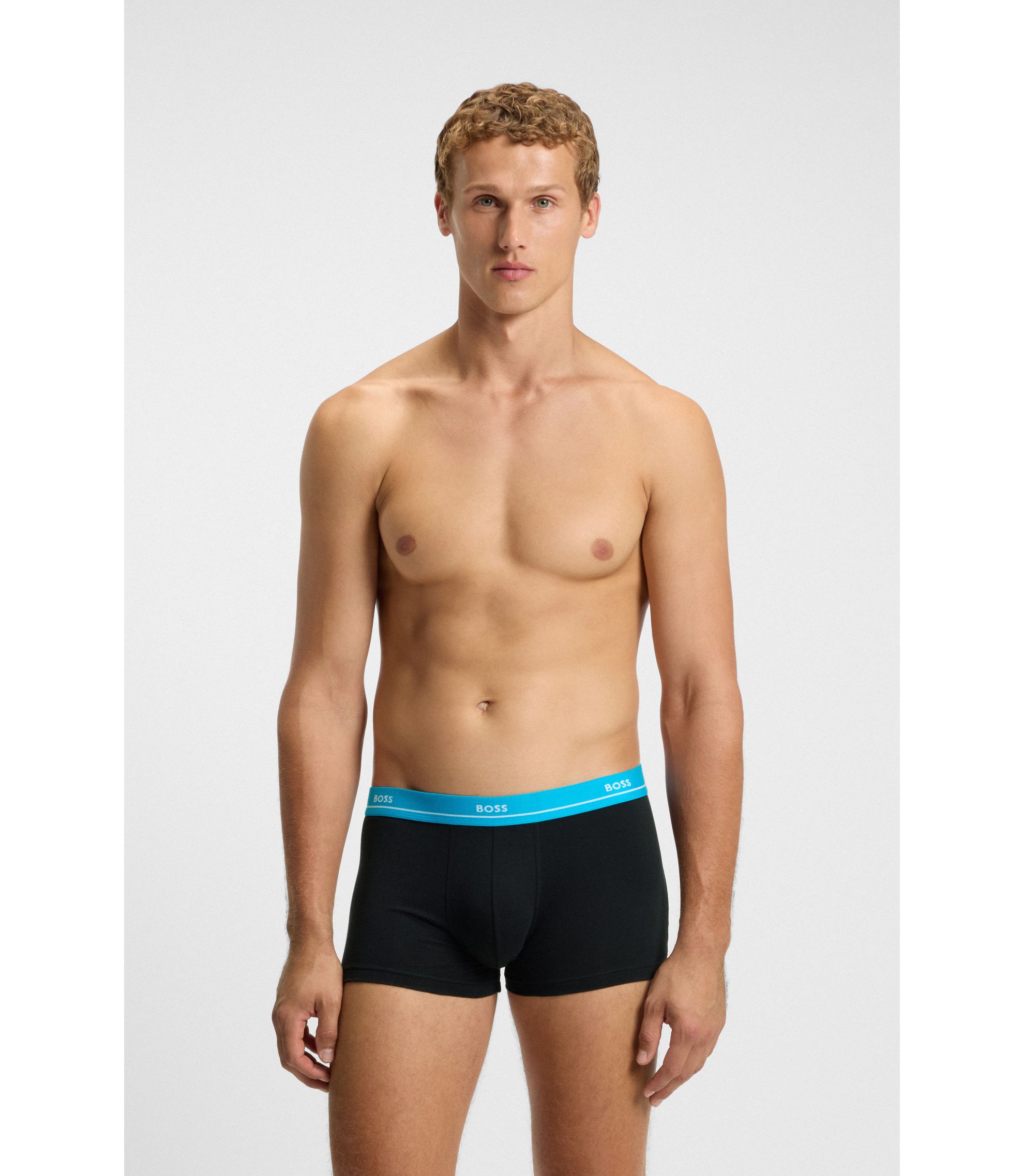 BOSS - Five-pack of stretch-cotton trunks with logo