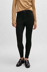 Slim-fit jeans in stay-black power-stretch denim, Black