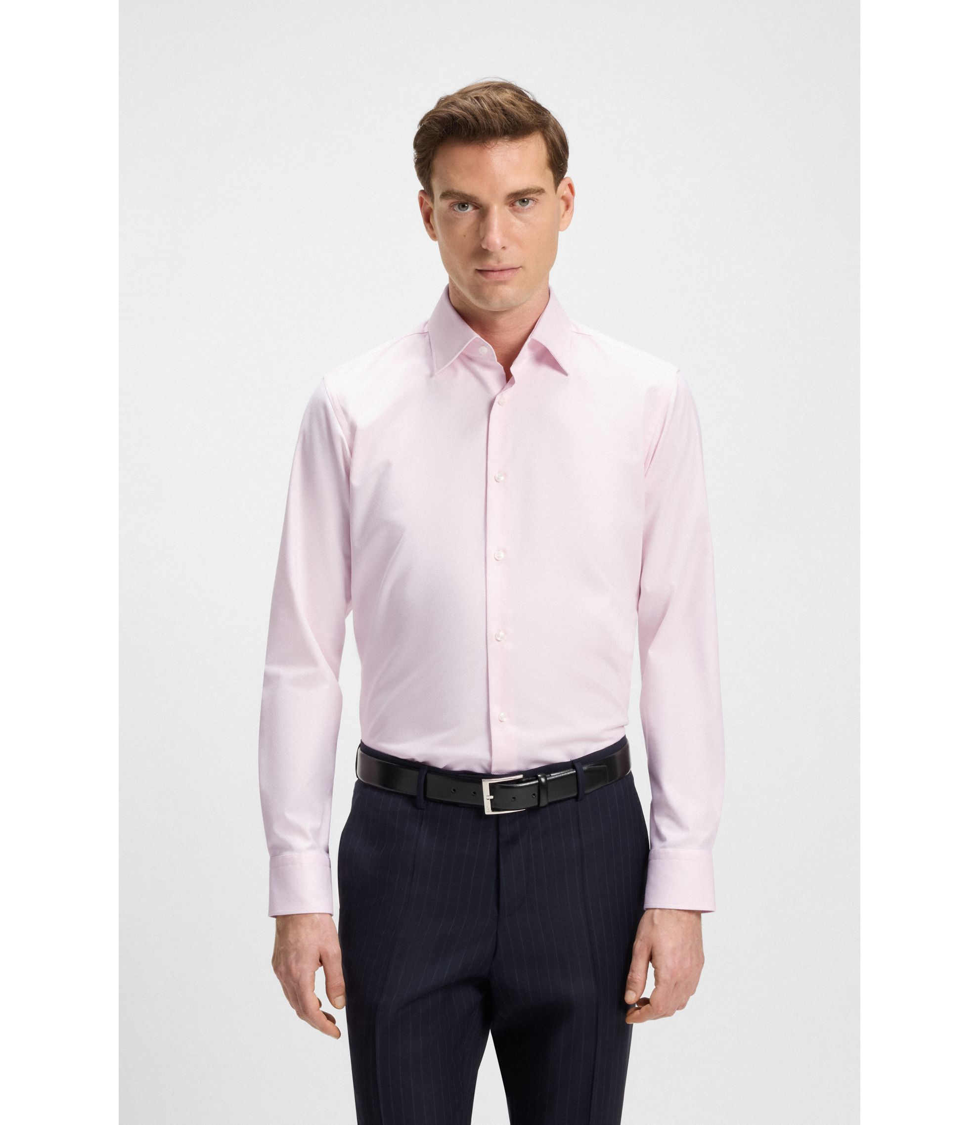 Chemise Hugo Boss Homme Rose - 100% Coton, Taille US L / IT 52, Neuve Avec étiquettes