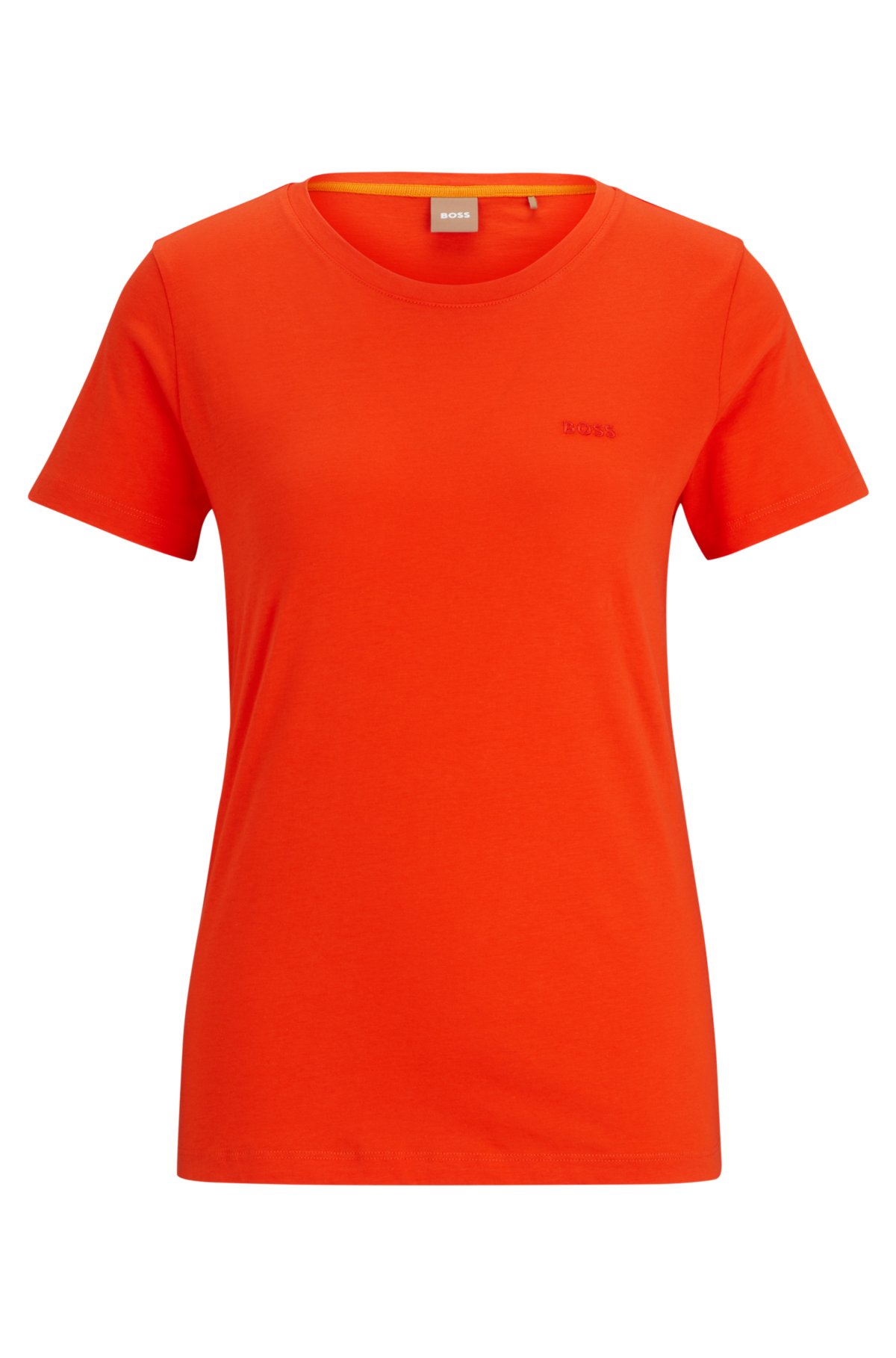 Bio-Baumwolle Logo T-Shirt mit - Slim-Fit BOSS aus tonalem