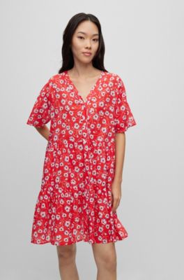 Robe Hugo Boss à Fleurs Taille 12 - Style Sheath, Longueur Genoux - Occasion Très Bon état