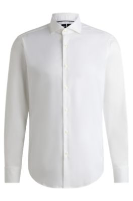 BOSS - Regular-fit shirt in a stretch-cotton blend