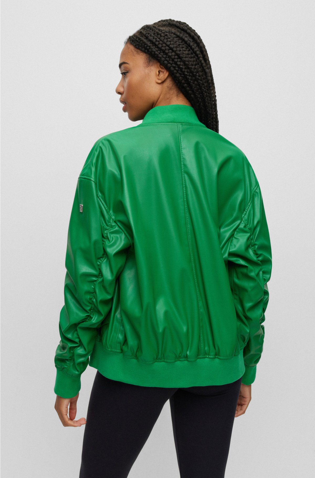 - Regular-fit bomber in faux