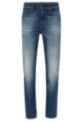 Tapered-fit jeans in blue comfort-stretch denim, Blue
