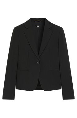 Regular-fit blazer in Italian-made virgin wool