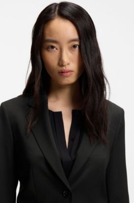 Veste Regular en laine vierge italienne, Noir