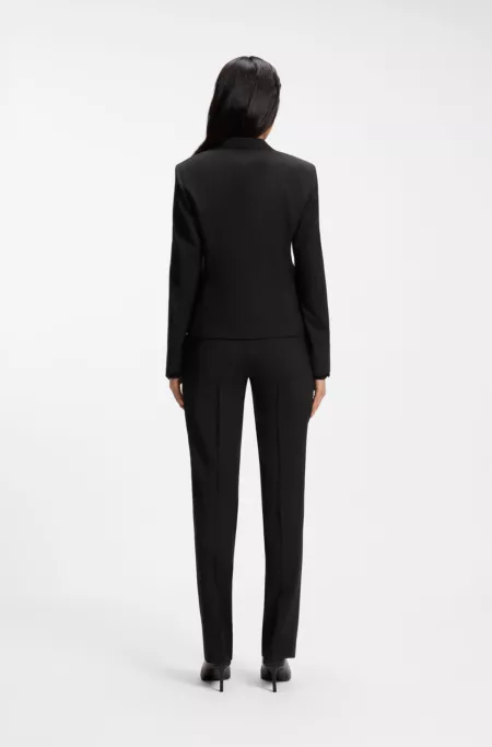 Regular-fit blazer in Italian-made virgin wool