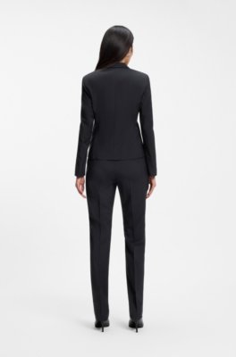 Boss Regular-fit blazer in Italian-made virgin wool dam – bild 2