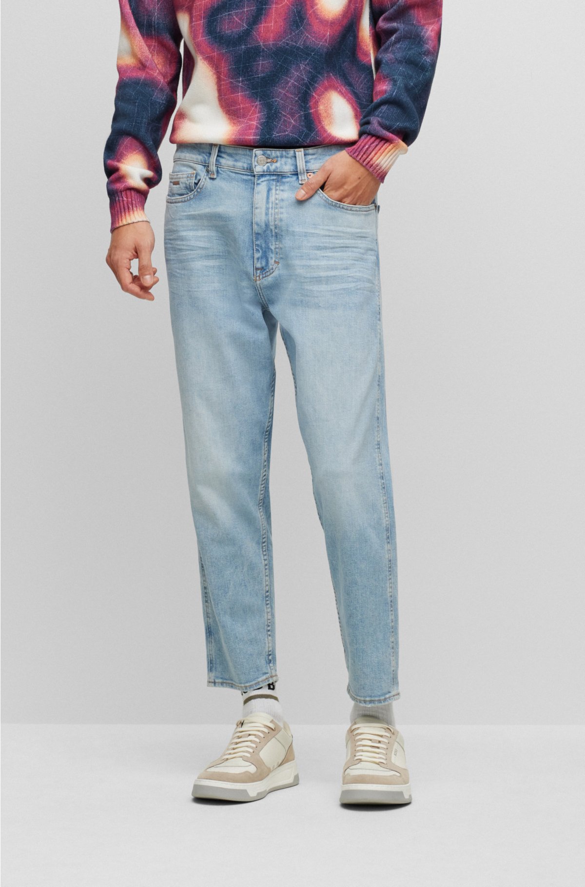 BOSS - jeans in blue comfort-stretch denim