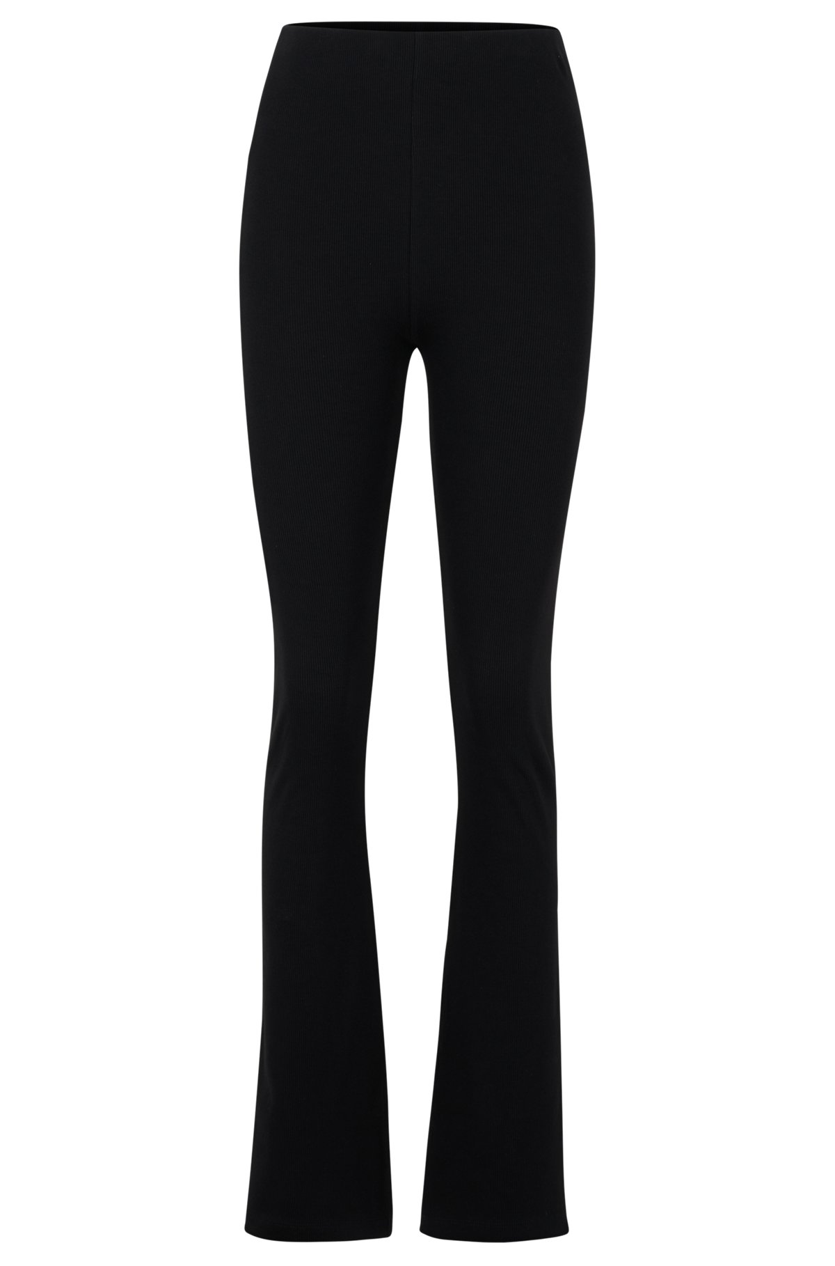HUGO - High-waisted flared leggings in stretch cotton