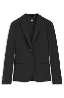 Slim-fit blazer in Italian-made virgin wool