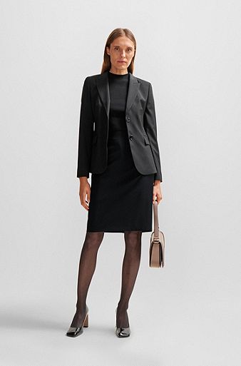 Calvin Klein Womens Knee-Length Power Stretch Pencil Skirt Black S