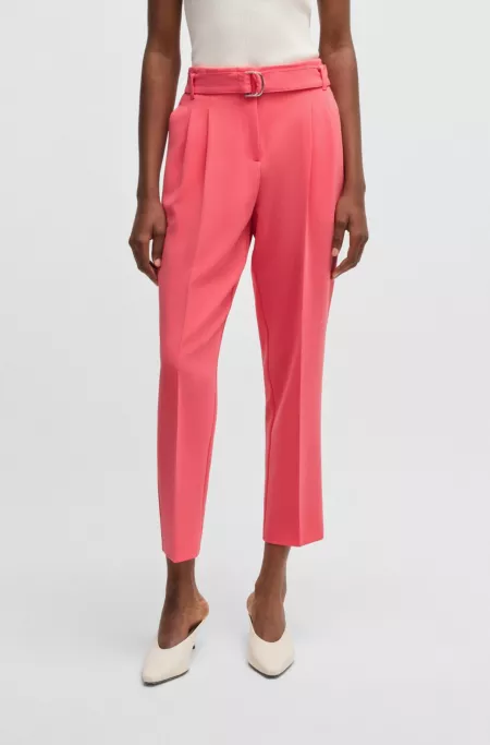 Pantalon court Regular en crêpe infroissable