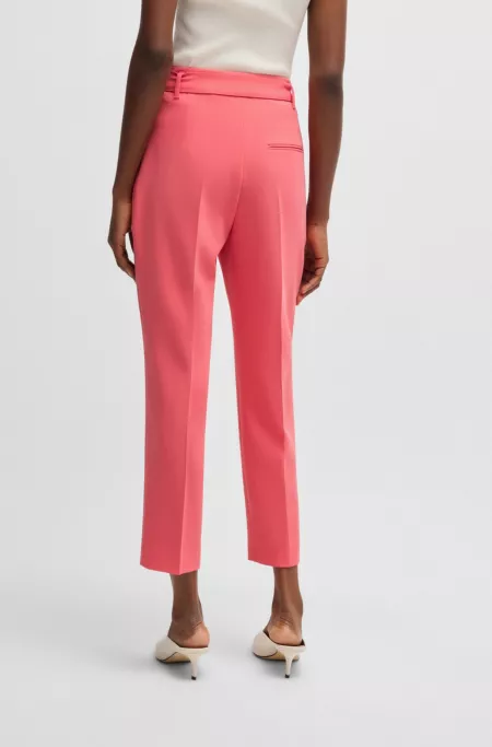 Pantalon court Regular en crêpe infroissable