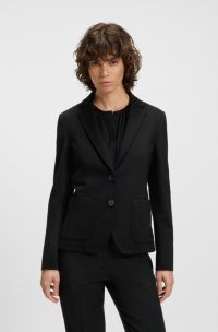 Veste Extra Slim en tissu stretch, Noir