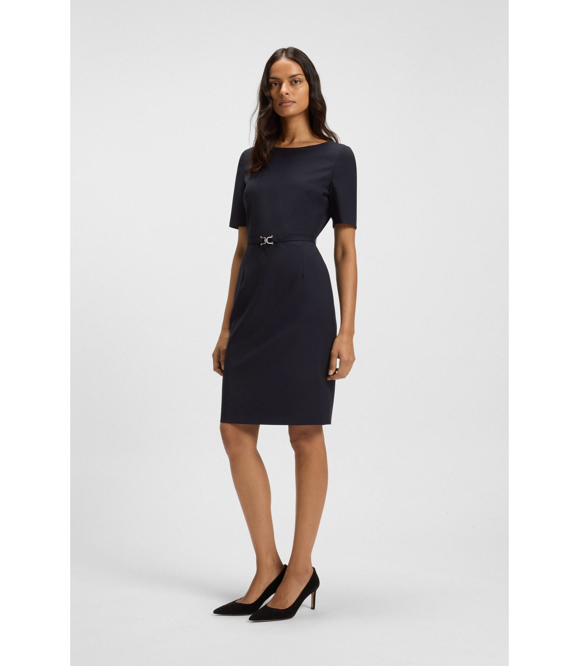 blue dress pant with shirt Executive Ponte Dress - / Deep Teal- Size2XL main image 1
