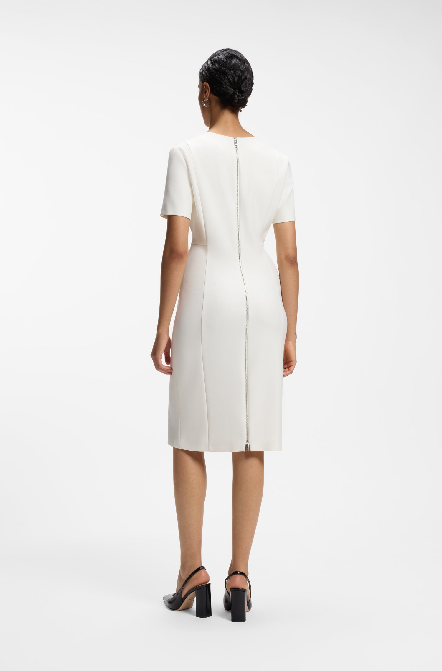 Boss V-neck business dress with seam details klänningar dam – bild 2