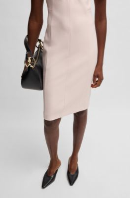V-neck dress in stretch fabric, light pink