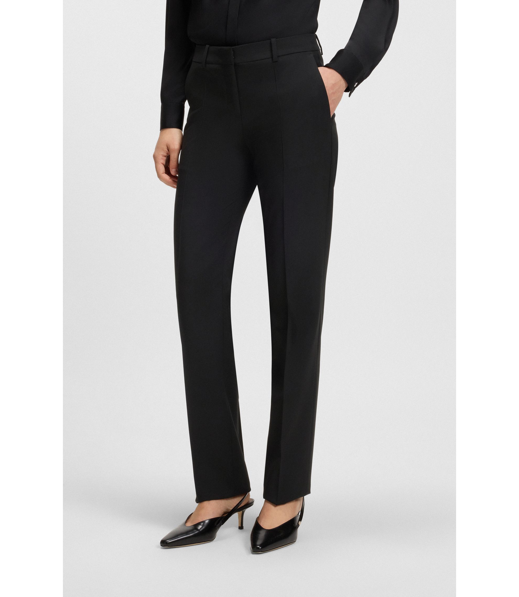 Regular-Fit Hose aus in Italien gefertigter Schurwolle